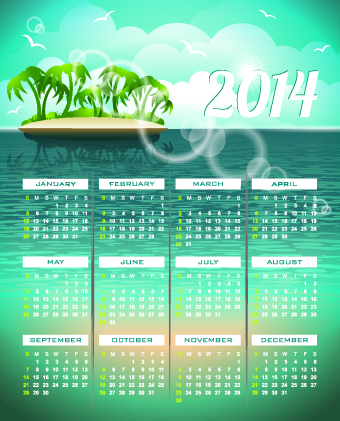 Calendar 2014 vector huge collection 73
