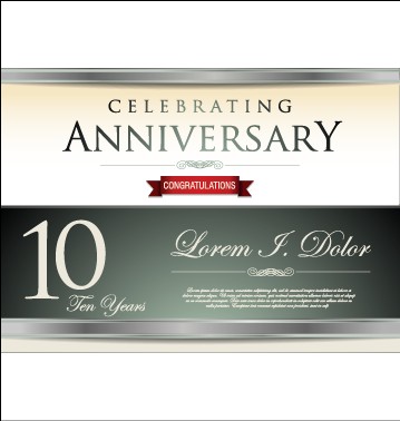 Vector anniversary celebrating cerative design 01