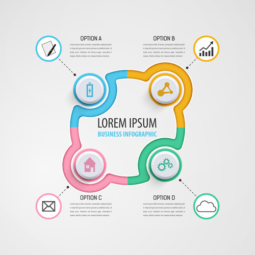 template infographic creative circular business 