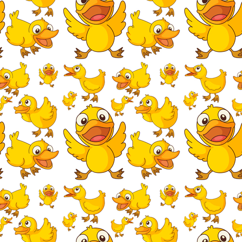 Cute animal pattern cartoon vector 05