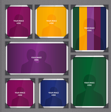 Different photo frame creative vector