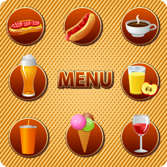 Various Food and drink design vector 06