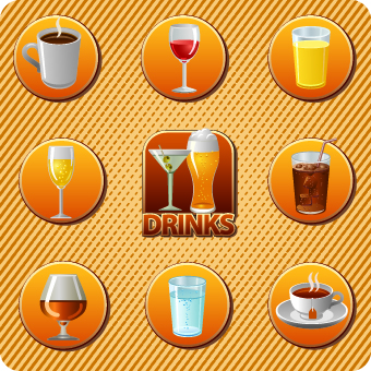 Various Food and drink design vector 07