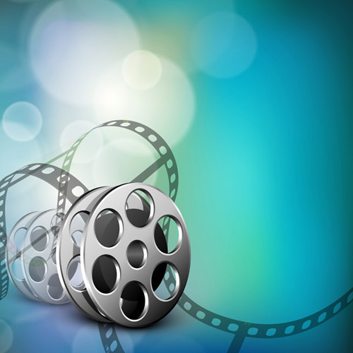 Halation movies film art background vector 04
