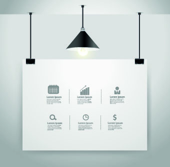Hanging advertising board design vector 01