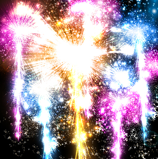 Holiday multicolor firework background vector 01