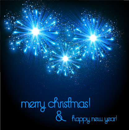 Holiday multicolor firework background vector 02