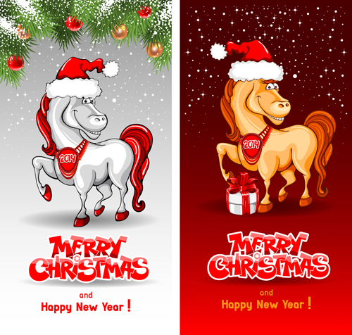 year creative design elements vector 03 Horse year creative design elements vector 03