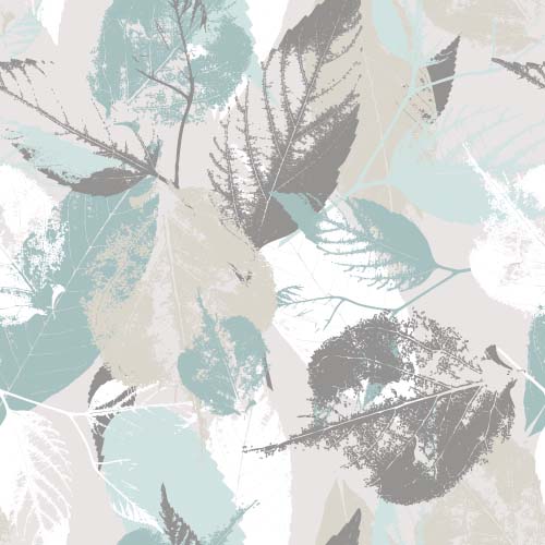 Leaves grunge pattern seamless vectors 02