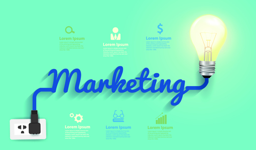Light bulb business idea vector template 02