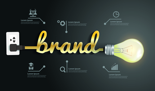 Light bulb business idea vector template 05