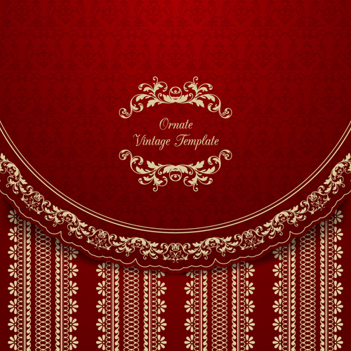 intage template background vector 03 Ornate vintage template background vector 03