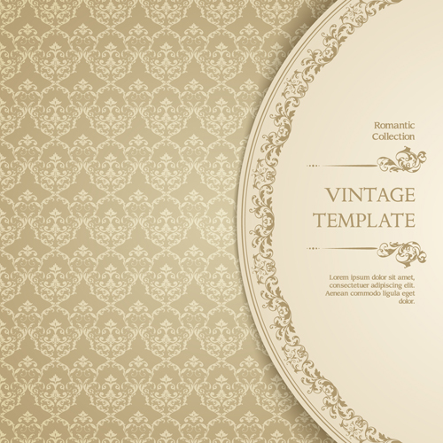 intage template background vector 04 Ornate vintage template background vector 04