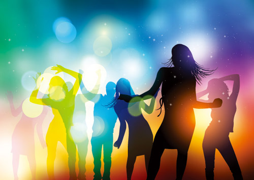 people silhouettes people party Backgrounds 