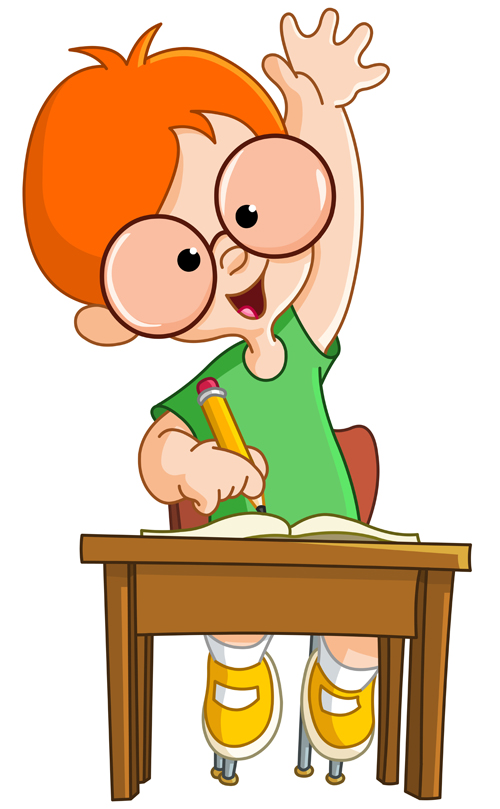 Cartoons School elements vector set 01