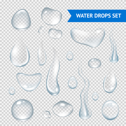water drop shiny illustration 