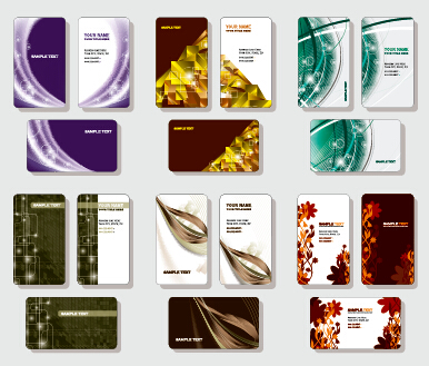 cards creative design set vector 02 Stylish business cards creative design set vector 02