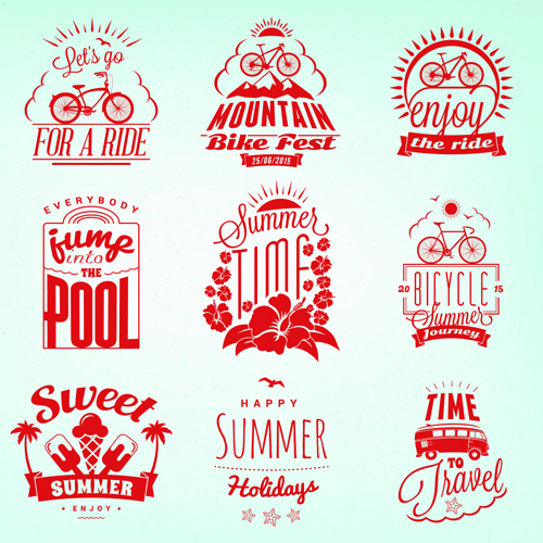 summer material logos holidays 