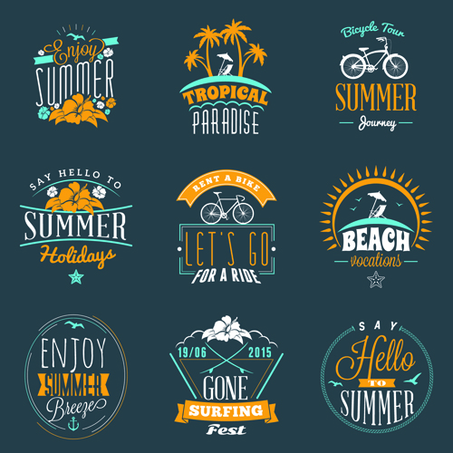 summer material logos holidays creative 