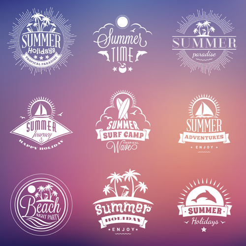 summer material logos holidays 