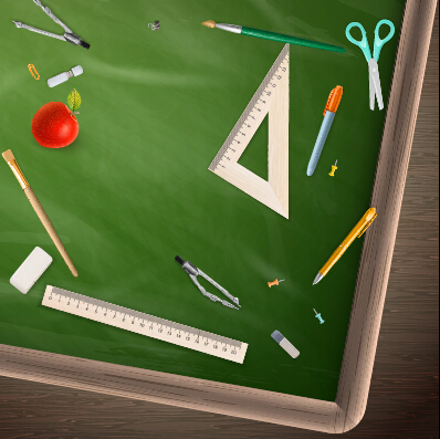 Vector background school elements illustration 06