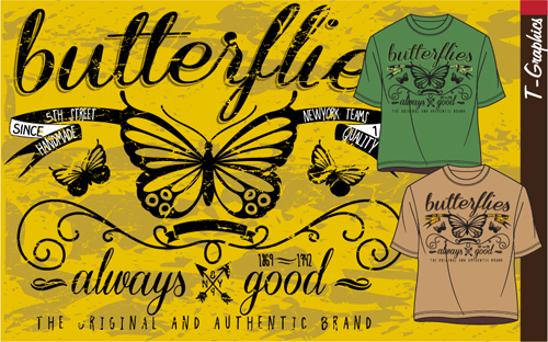 Vintage style graphics T shirt design vector 03