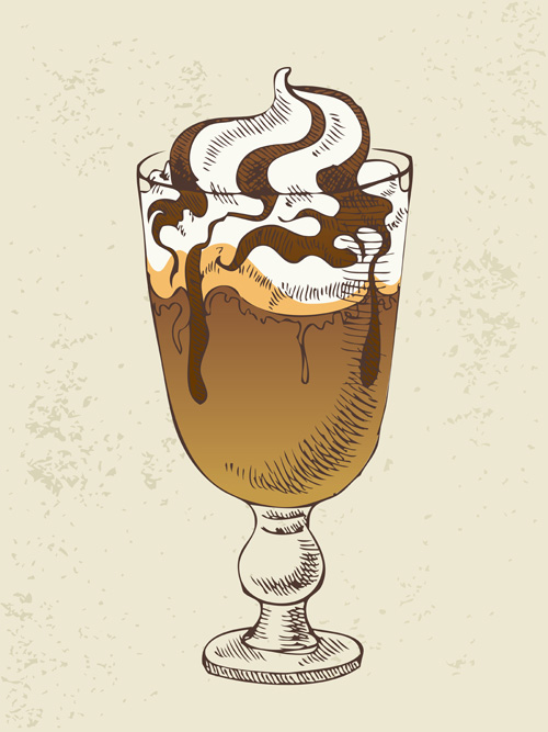 ce cream creative vector material 01 Vintege ice cream creative vector material 01