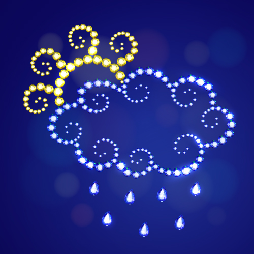 Weather diamond decorative vectors 03