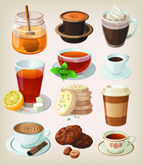 Set of food icons vectors 02