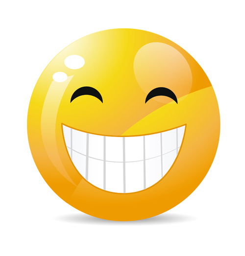 Funny Smile Emoticons vector icon 03