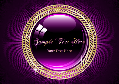 luxurious glass frame design vector 01