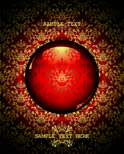 luxurious glass frame design vector 02