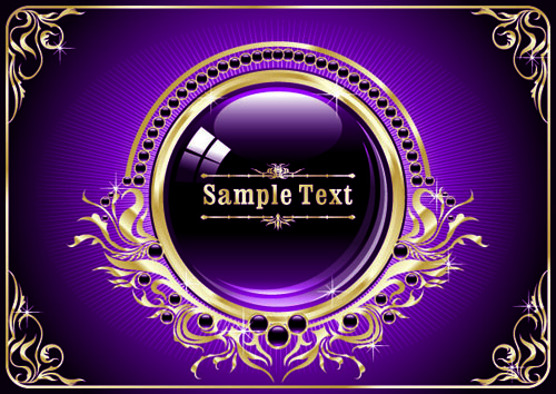 luxurious glass frame design vector 04