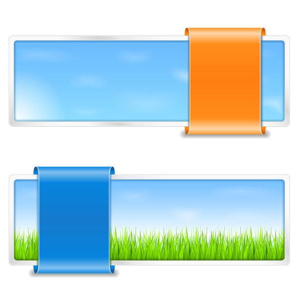Creative Paper Scrolls banner vector 01