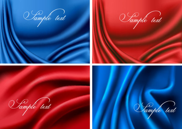 silk cloth elements background vector 04