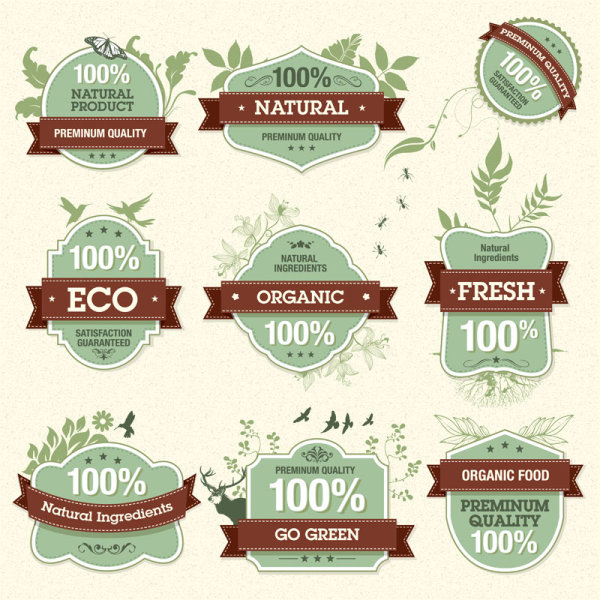 Set of discount label design elements vector 03