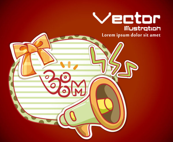 Set of cartoon elements Illustration vector 03