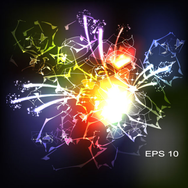 Abstract Shiny elements vector background art 02