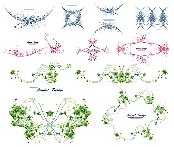 beautiful floral Border vector