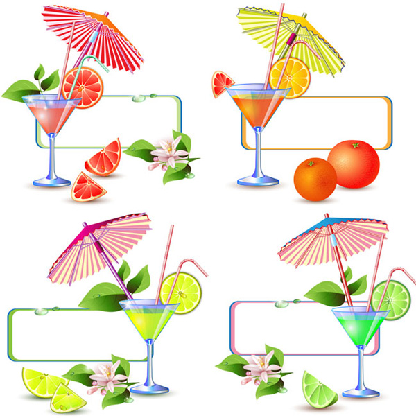 Fruit juice beverage box vector art