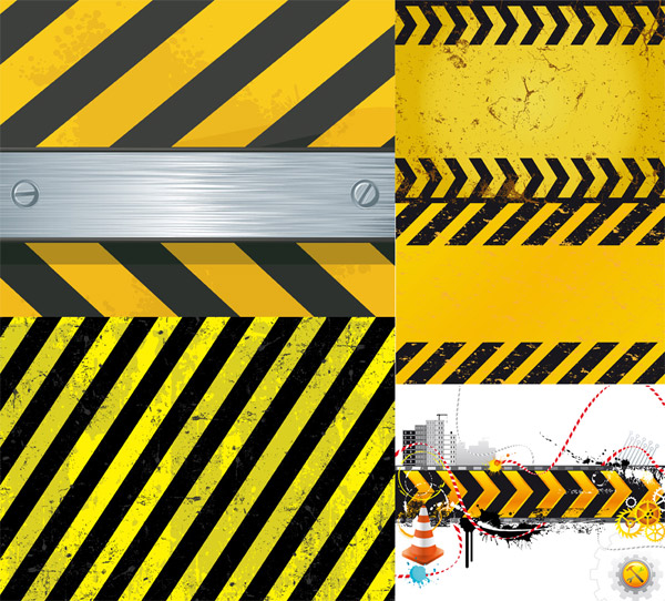 Warning band pattern background vector material