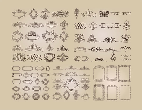 Tiny floral Border vector