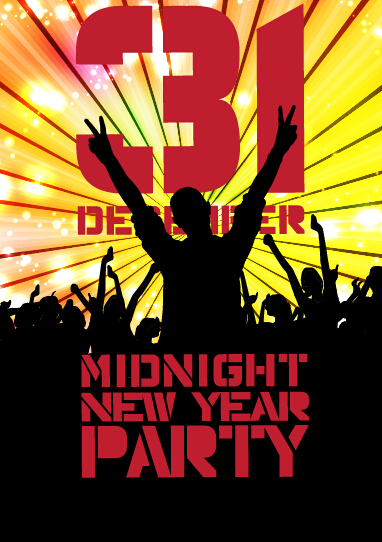poster new year music midnight 2015 