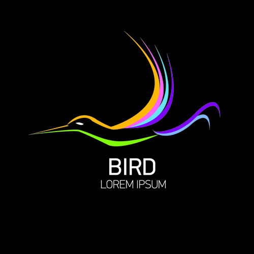 logo creative birds abstract 
