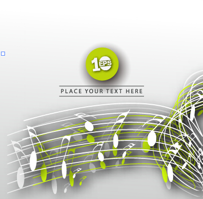 Abstract music note vector background art