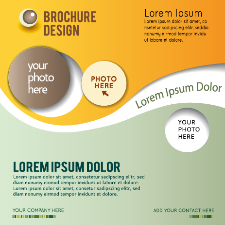 ound brochure cover design vector 02 Abstract with round brochure cover design vector 02