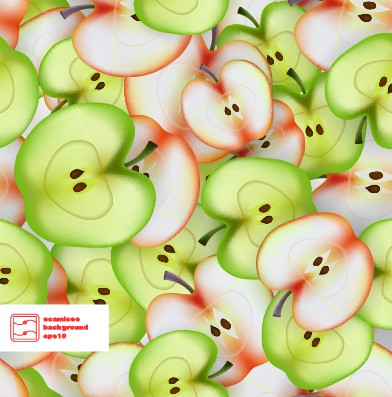 Apple seamless pattern vector 02