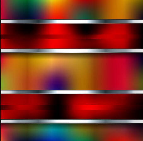 Blurs colorful background with metal vector