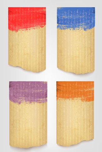 Cardboard cards vector 04