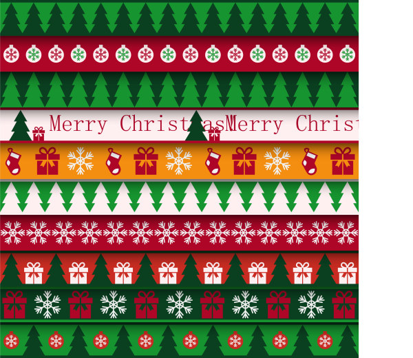 Christmas tree with ornament seamless pattern vector